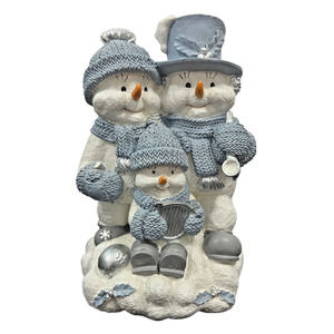 1998 Encore Snow Buddies Snowman Family Noel Sign Father Mother Child Resin